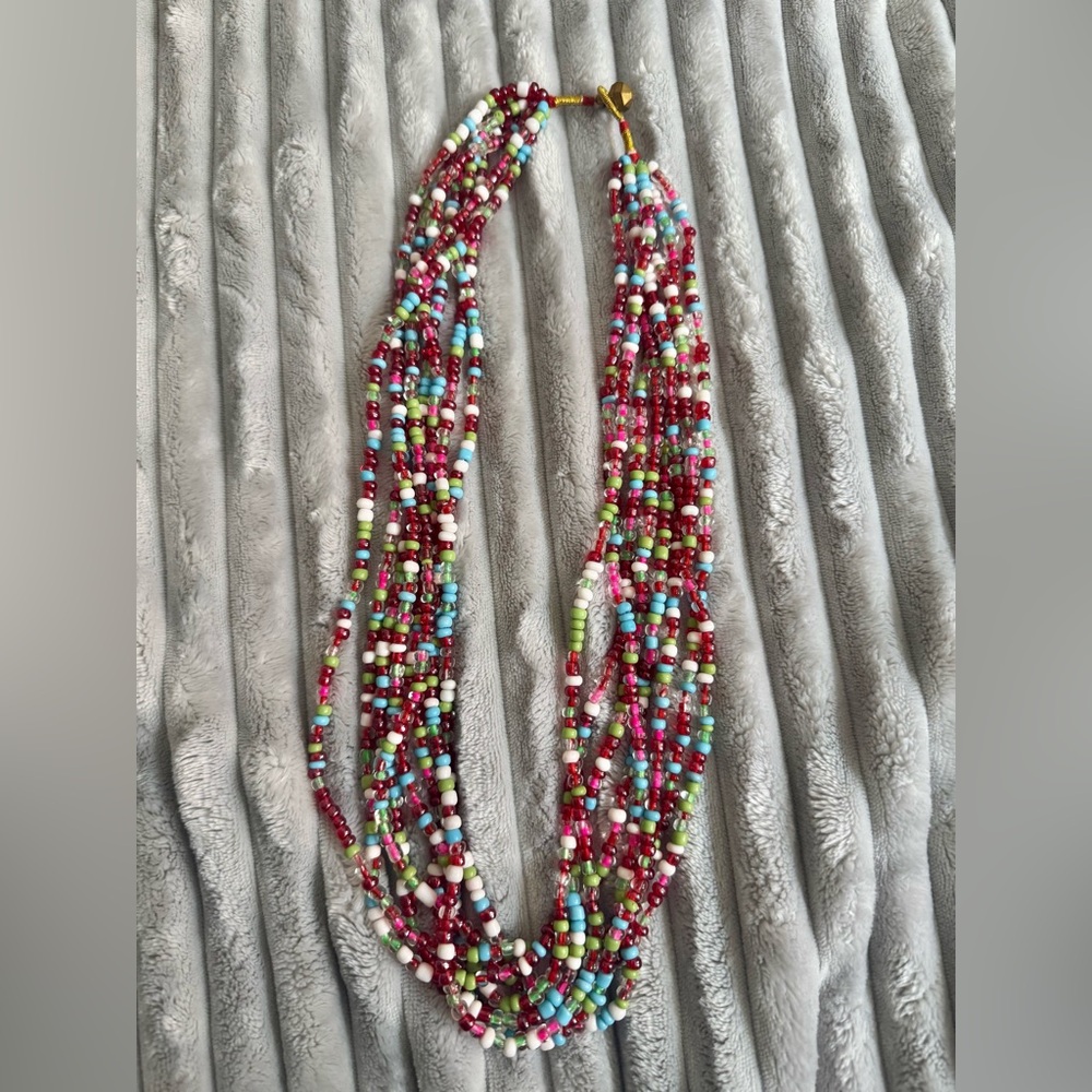 Multicolor Beaded Necklace - Picture 3 of 4